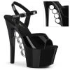 Pleaser KNUCKS-709 Black Patent/Black Platform Sandal