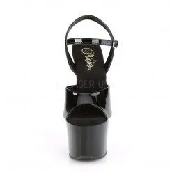 Pleaser KNUCKS-709 Black Patent/Black Platform Sandal