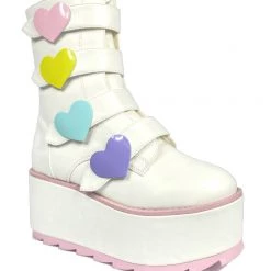 YRU Boots Karma Valentine White Pastel