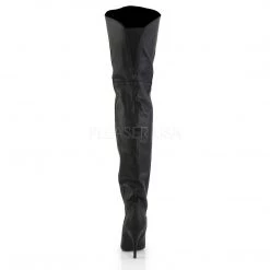 Pleaser LEGEND-8868 Black Leather (P) Thigh Boot