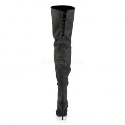 Pleaser Boots LEGEND-8899 Black Leather (P) Thigh Boot