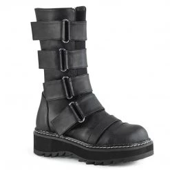 Demonia LILITH-211 Black Vegan Leather Mid-Calf Boot Boots