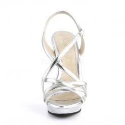 Fabulicious LIP-113 Silver Metallic Pu/Silver Shoes