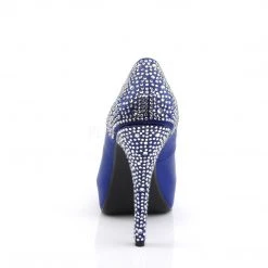 Fabulicious Shoes LOLITA-08 Royal Blue Silk Satin