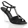 Fabulicious Shoes LOVELY-420 Black Satin/Clear