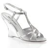 Fabulicious Shoes LOVELY-420 Silver Satin/Clear