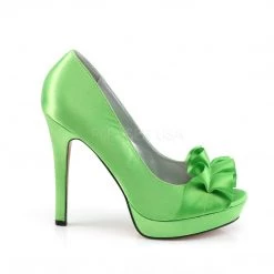 Fabulicious LUMINA-42 Apple Green Satin Shoes