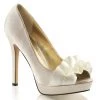 Fabulicious LUMINA-42 Champagne Satin Shoes