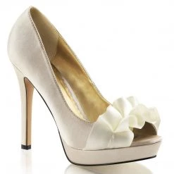 Fabulicious LUMINA-42 Champagne Satin Shoes