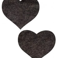 Pastease Liquid Black Heart Nipple Pasties