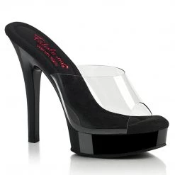 Fabulicious MAJESTY-501 Clear/Black Shoes