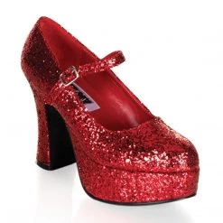 Funtasma MARYJANE-50G Red Glitter Shoes