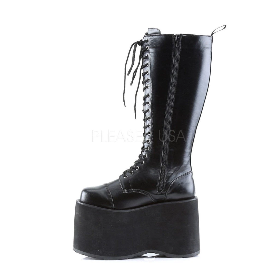 Demonia Boots MEGA-602 Black Pu Knee Boot 5 Demonia Boots MEGA-602 Black Pu Knee Boot