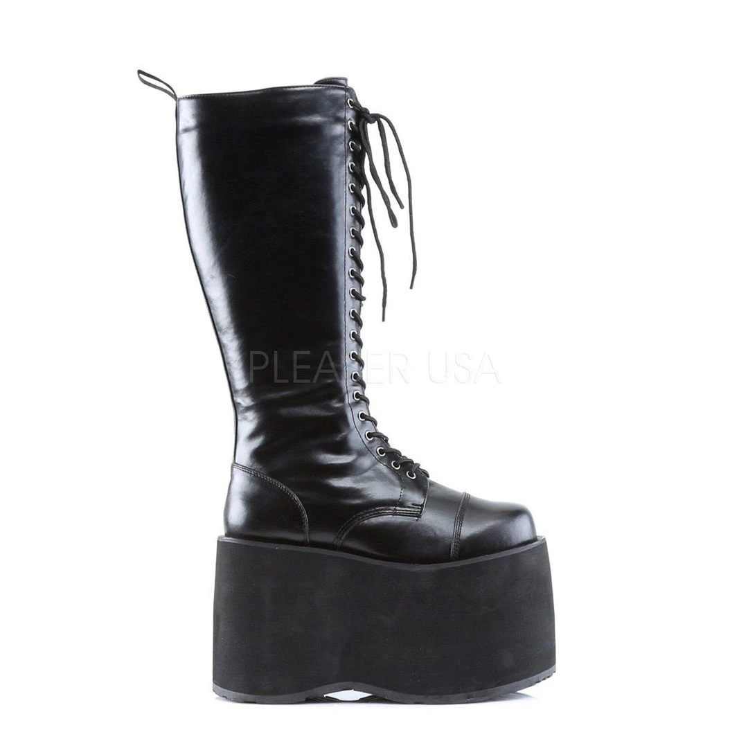 Demonia Boots MEGA-602 Black Pu Knee Boot 7 Demonia Boots MEGA-602 Black Pu Knee Boot