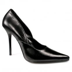 Pleaser MILAN-01 Black Leather Pump Shoes