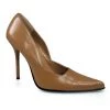 Pleaser MILAN-01 Camel Leather Pump Shoes