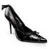 Pleaser Shoes MILAN-07 Black Leather Pump
