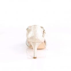 Fabulicious MISSY-03 Champagne Shimmering Fabric Shoes