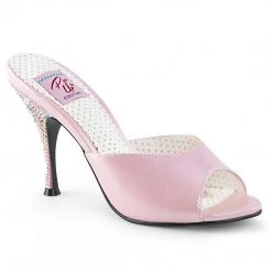 Pin Up Couture MONROE-05 Pink Faux Leather Shoes