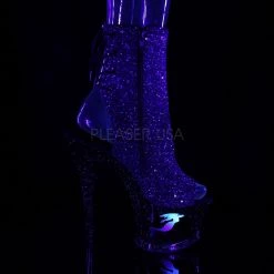 Pleaser MOON-1018MER Purple-Black Ombre Glitter/Black Ankle Boot Boots 12 Pleaser MOON-1018MER Purple-Black Ombre Glitter/Black Ankle Boot Boots