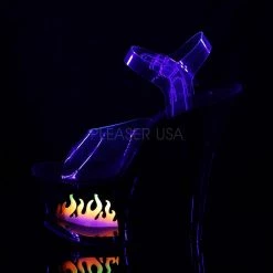 Pleaser MOON-708FLM Clear/Black-Ombre Platform Sandal Shoes 10 Pleaser MOON-708FLM Clear/Black-Ombre Platform Sandal Shoes