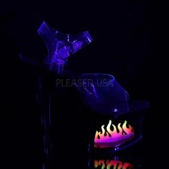 Pleaser MOON-708FLM Clear/Black-Ombre Platform Sandal Shoes 12 Pleaser MOON-708FLM Clear/Black-Ombre Platform Sandal Shoes
