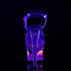 Pleaser MOON-708FLM Clear-Ombre Platform Sandal