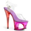 Pleaser MOON-708MCT Clear/Purple Tinted Platform Sandal Shoes