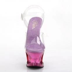Pleaser MOON-708MCT Clear/Purple Tinted Platform Sandal Shoes