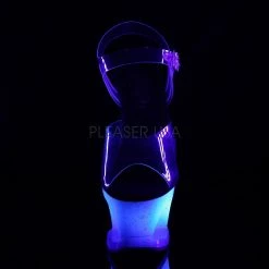 Pleaser Shoes MOON-708MER Clear/Blue Ombre Platform Sandal