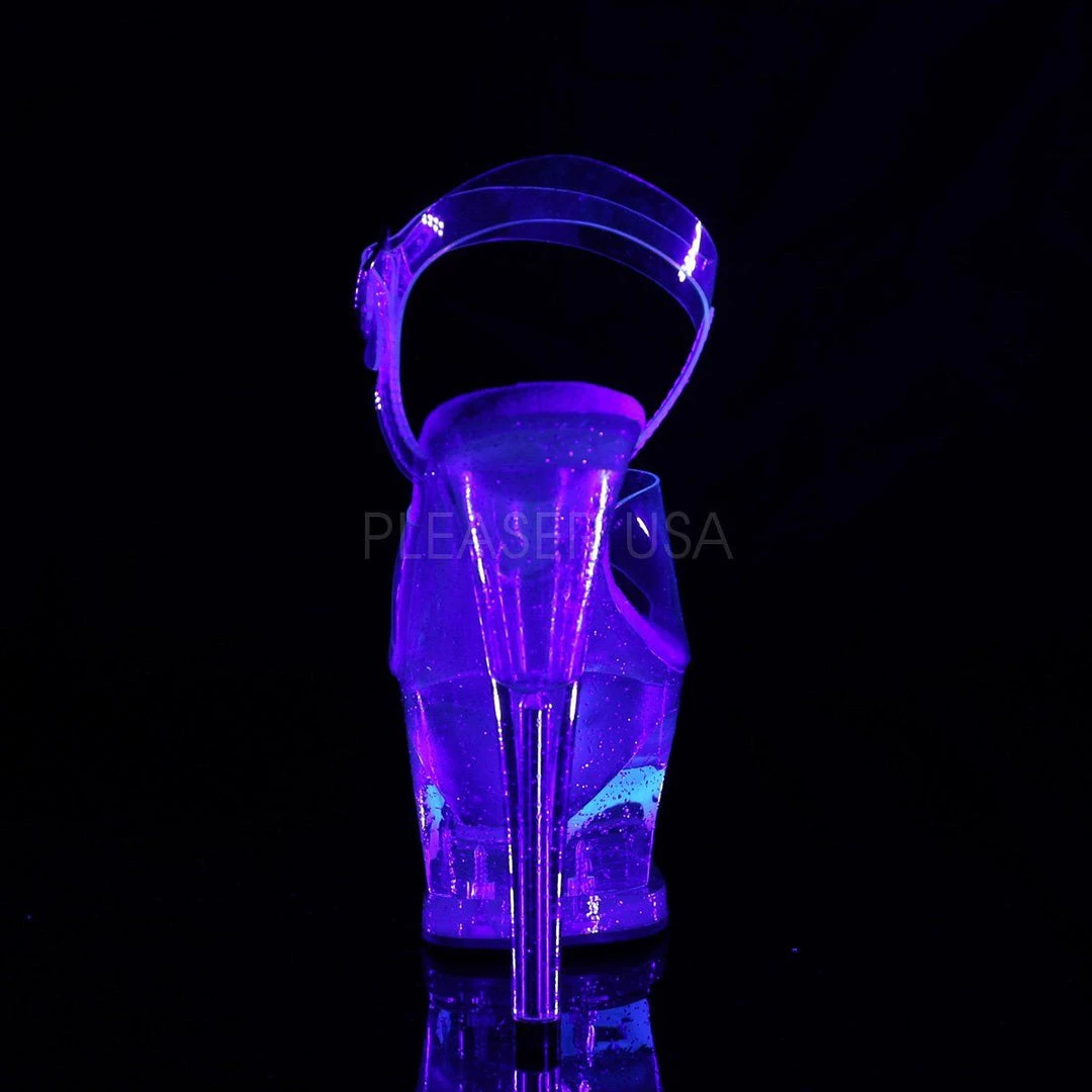 Pleaser MOON-708MER Clear Platform Sandal 6 Pleaser MOON-708MER Clear Platform Sandal