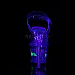 Pleaser Shoes MOON-708RhinestoneS Clear Platform Sandal