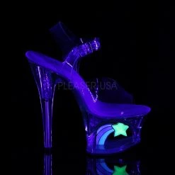 Pleaser Shoes MOON-708RhinestoneS Clear Platform Sandal
