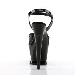 Pleaser MOON-709 Black Platform Sandal Shoes