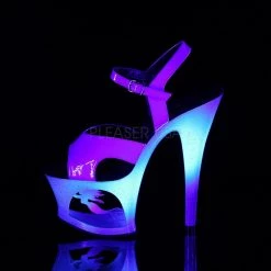 Pleaser MOON-711MER Blue Shifting TPU/Blue Ombre Platform Sandal