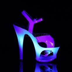 Pleaser MOON-711MER Blue Shifting TPU/Blue Ombre Platform Sandal