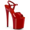 Pleaser Shoes NAUGHTY-809 Red Patent Platform Sandal
