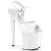 Pleaser NAUGHTY-809 White Patent Platform Sandal