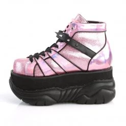 Demonia NEPTUNE-100 Pink Glitter-Silver Boot Boots