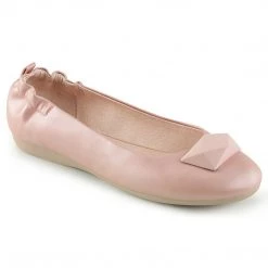 Pin Up Couture OLIVE-08 Baby Pink Faux Leather