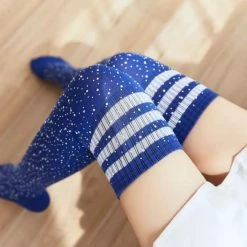 SHOE ME Socks & Stockings Over The Knee Rhinestone Socks
