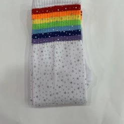 SHOE ME Socks & Stockings Over The Knee Rhinestone Socks