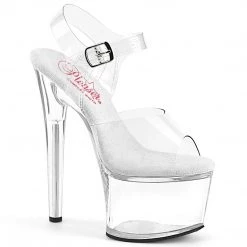 Pleaser PASSION-708 Clear Platform Sandal Shoes