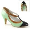 Pin Up Couture PEACH-03 Mint Multi Faux Leather Shoes
