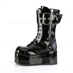 Demonia PETROL-150 Black Patent Calf Boot