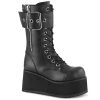 Demonia PETROL-150 Black Vegan Leather Calf Boot