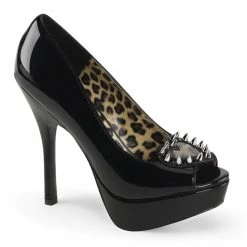 Demonia Shoes PIXIE-17 Black Patent-Pvc Pump