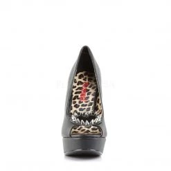 Demonia Shoes PIXIE-17 Black Vegan Leather -Pony Faux Fur Pump