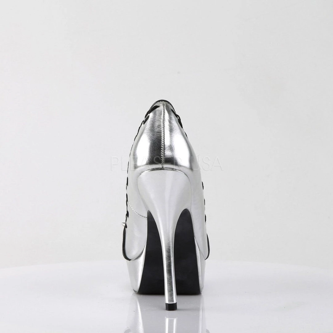 Demonia PIXIE-18 Silver Vegan Leather Pump 6 Demonia PIXIE-18 Silver Vegan Leather Pump