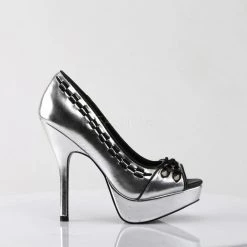 Demonia PIXIE-18 Silver Vegan Leather Pump 12 Demonia PIXIE-18 Silver Vegan Leather Pump